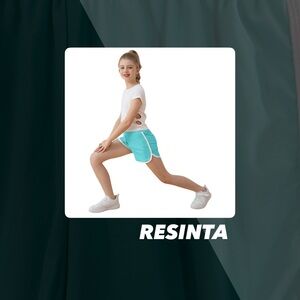 EUC Resinta Girls Teal Athletic Shorts